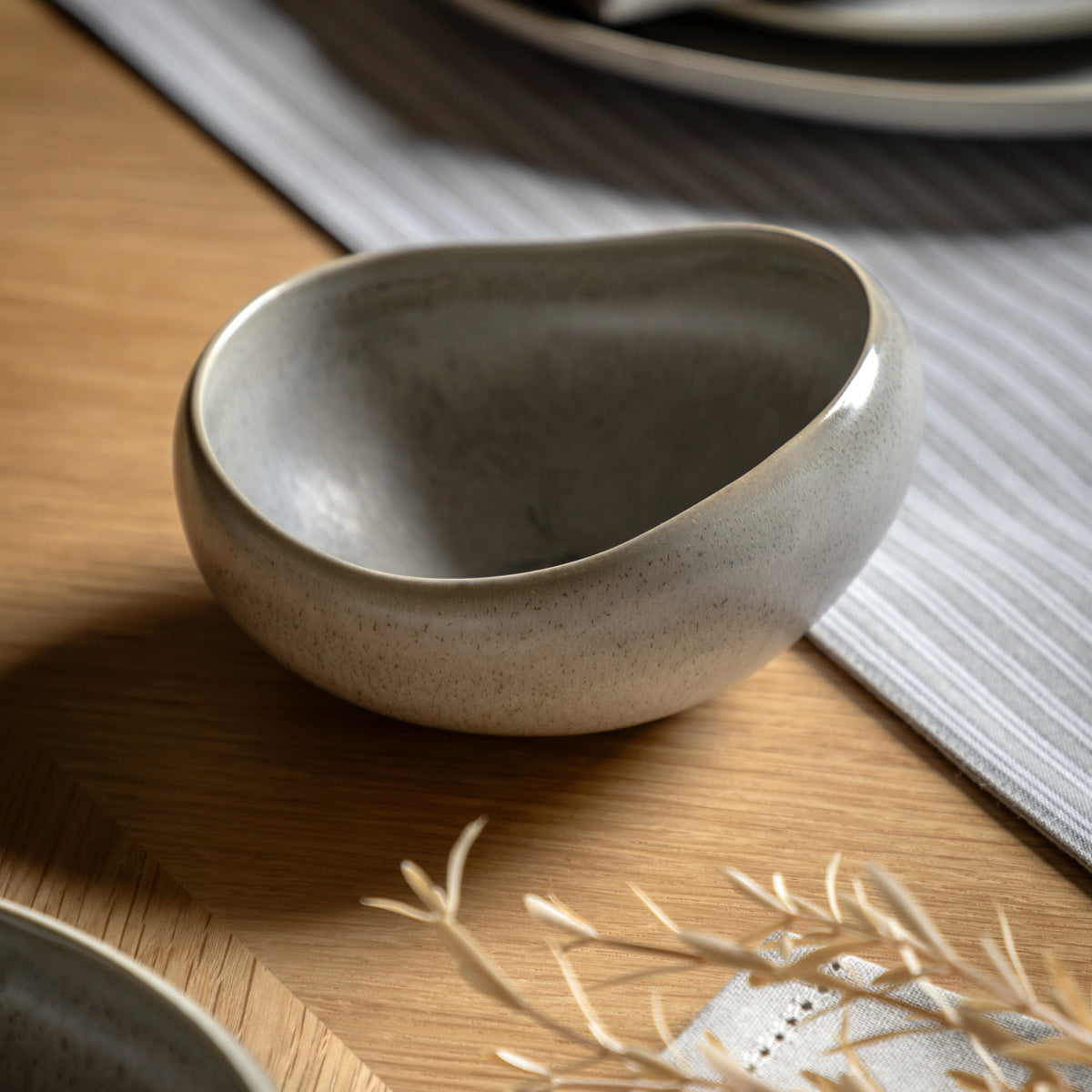 Gallery Direct Pebble Glaze Bowl Dove Grey (4pk) - image 1