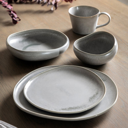 Gallery Direct Pebble Glaze Dinner Plate Dove Grey (4pk) - image 4
