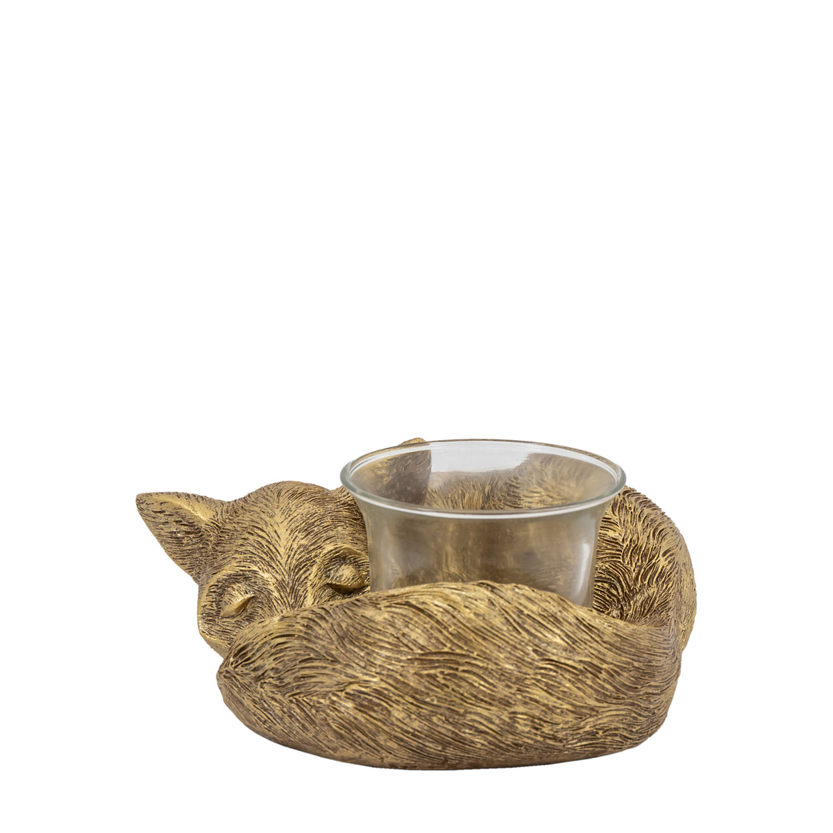 Gallery Direct Sleeping Fox Tealight Holder Gold - image 2