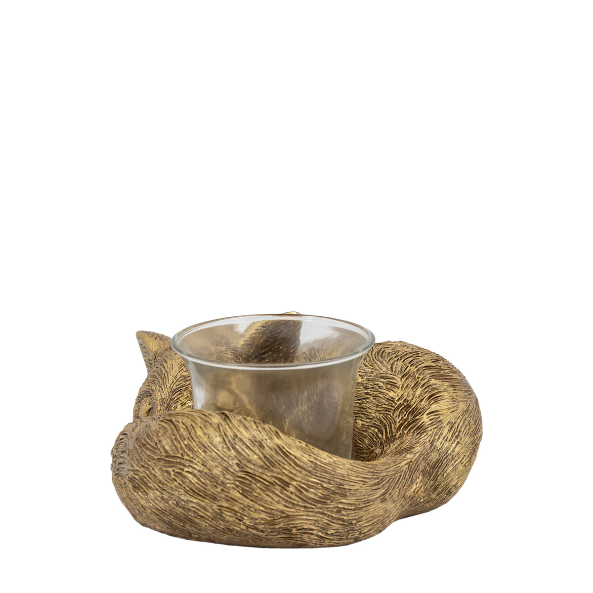 Gallery Direct Sleeping Fox Tealight Holder Gold - image 4