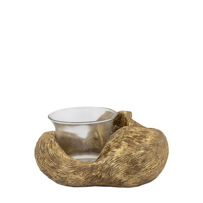 Gallery Direct Sleeping Fox Tealight Holder Gold - image 5