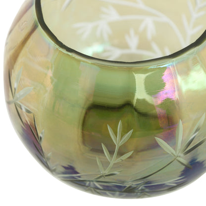 Gallery Direct Floral Etched Iridescent Tealight Holder Small - image 6