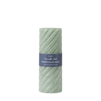 Gallery Direct Vanilla Pillar Candle Twist Sage (2pk) - image 2