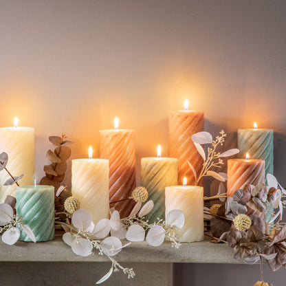 Gallery Direct Vanilla Pillar Candle Twist Sage (2pk) - image 3