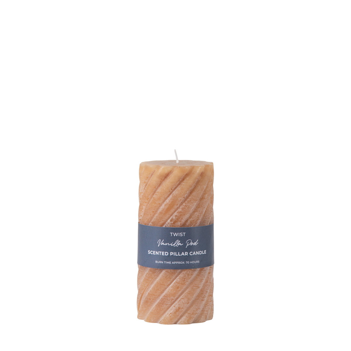 Gallery Direct Vanilla Pillar Candle Twist Amber (2pk) - Small - image 2