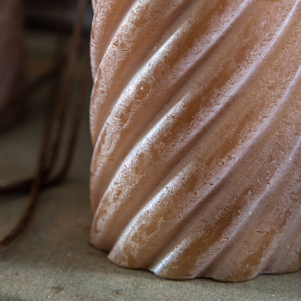 Gallery Direct Vanilla Pillar Candle Twist Amber (2pk) - Small - image 3