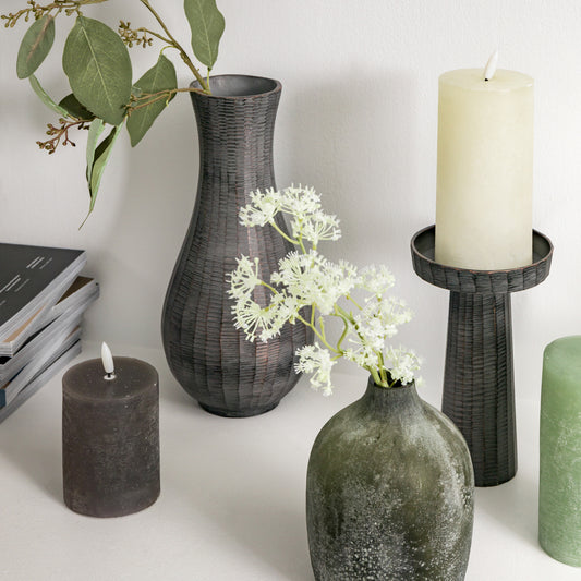 Gallery Direct Enya Candlestick Small Antique Grey - image 1