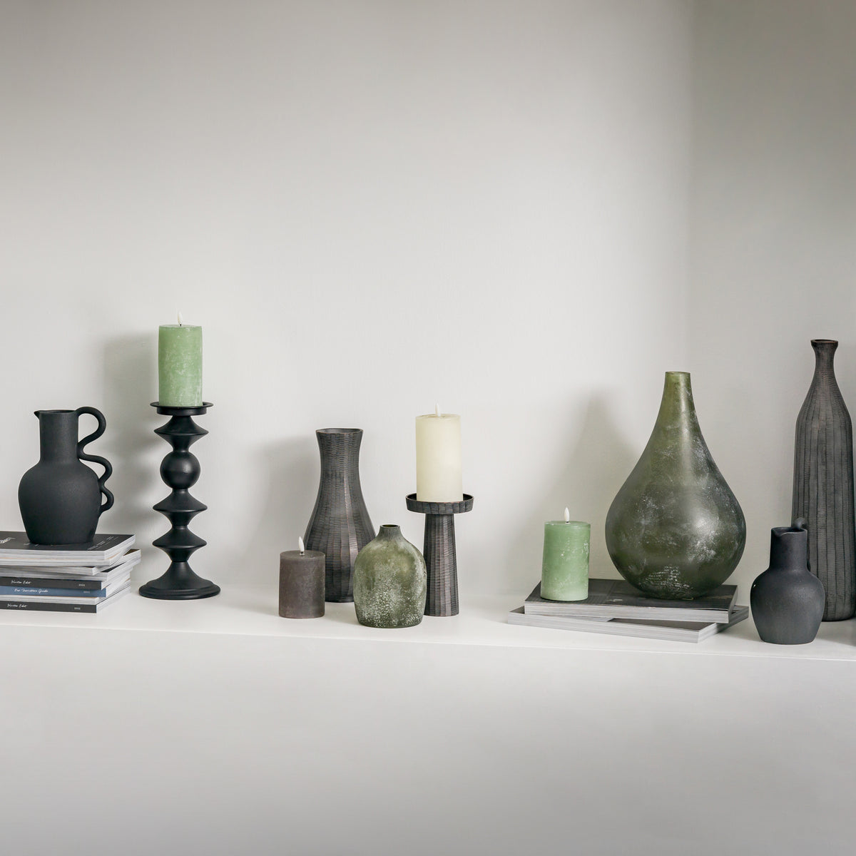Gallery Direct Enya Candlestick Small Antique Grey - image 3