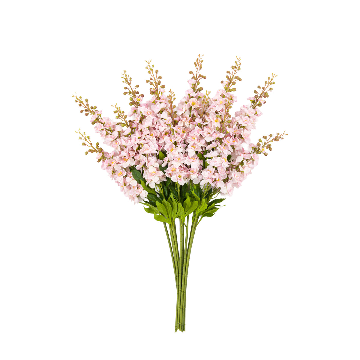 Gallery Direct Vintage Hollyhock Floral Stem Tall Pink (12pk) - image 2