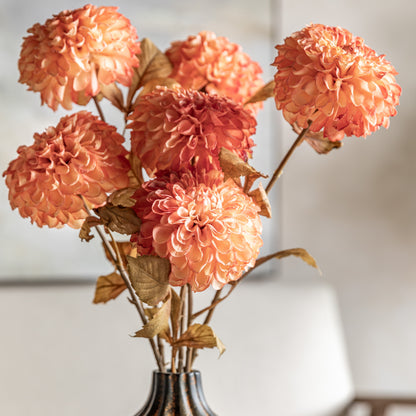 Gallery Direct Faux Stem Dahlia Orange (6pk) - image 3