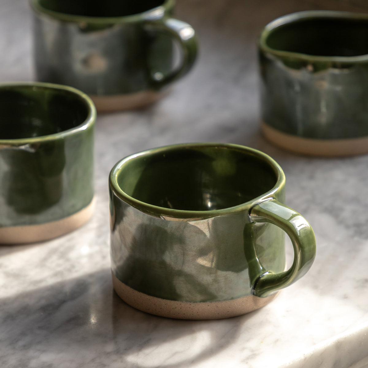 Gallery Direct Rustic Mug Green (4pk) - image 1