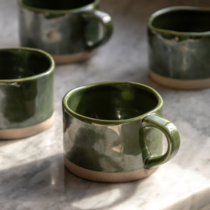 Gallery Direct Rustic Mug Green (4pk) - image 1