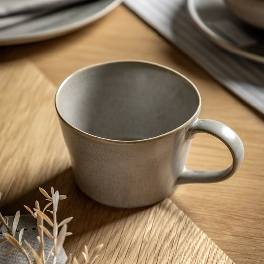 Gallery Direct Pebble Glaze Mug Dove Grey (4pk) - image 1