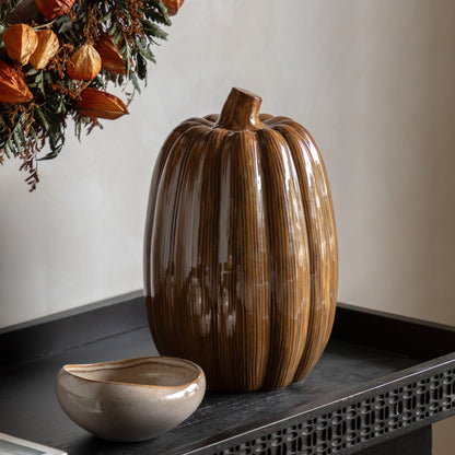Gallery Direct Ceramic Pumpkin Rust - image 1