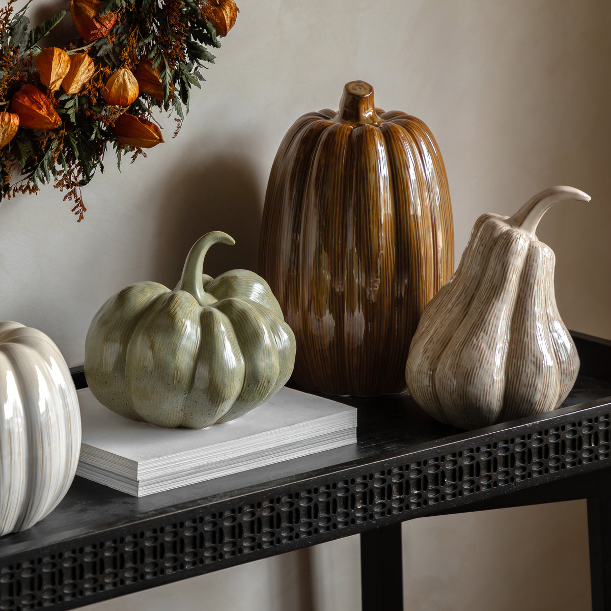 Gallery Direct Ceramic Pumpkin Rust - image 5