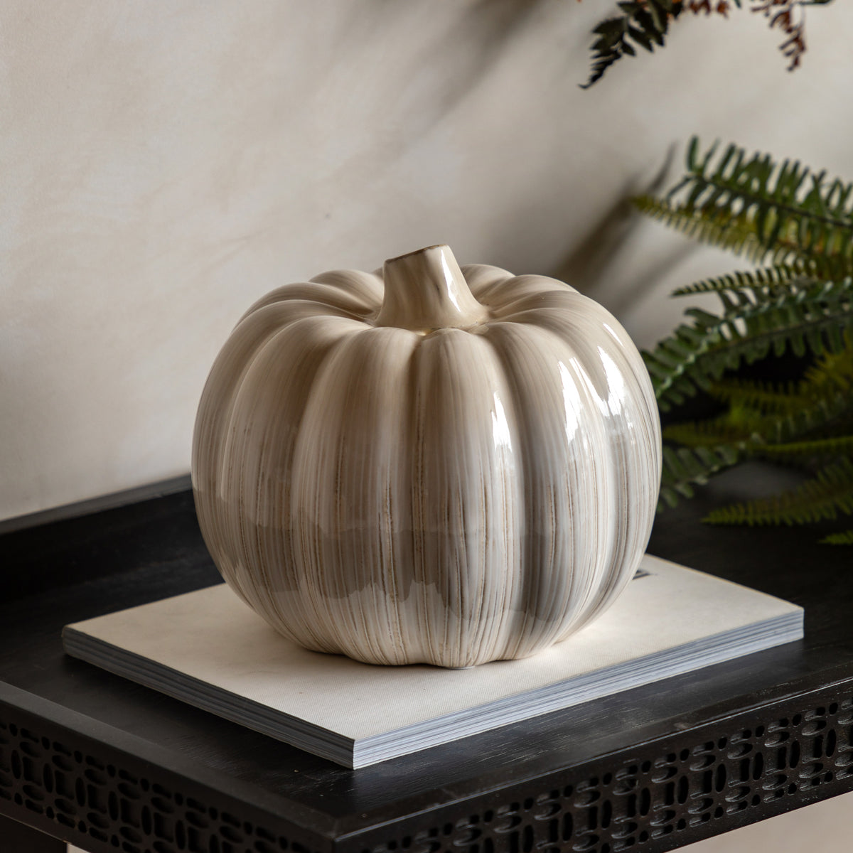 Gallery Direct Ceramic Pumpkin Natural - image 1