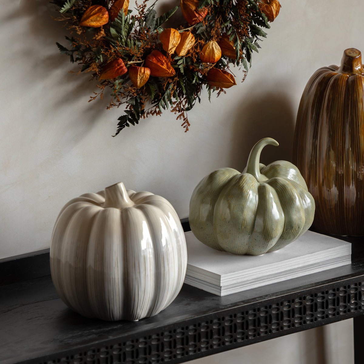 Gallery Direct Ceramic Pumpkin Natural - image 5