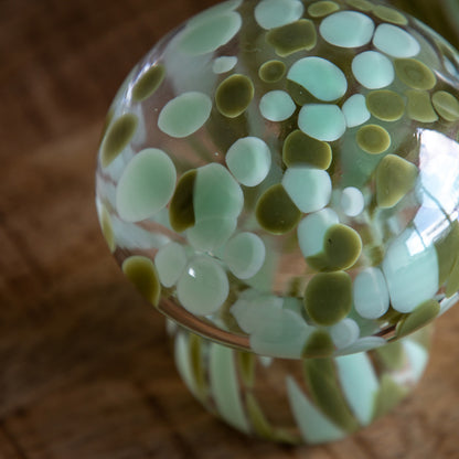 Gallery Direct Confetti Glass Mushrooms Set of 2 Forest Green - image 4