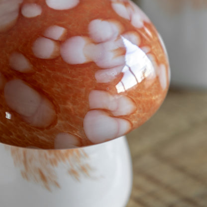Gallery Direct Confetti Glass Mushrooms Set of 2 Burnt Orange - image 4
