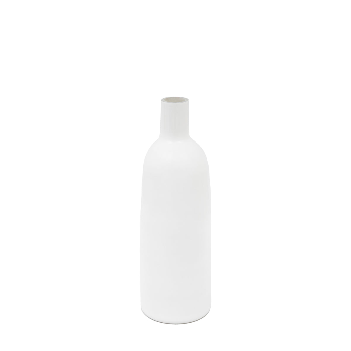 Gallery Direct Santo Glass Bottle Vase White - Small - image 2