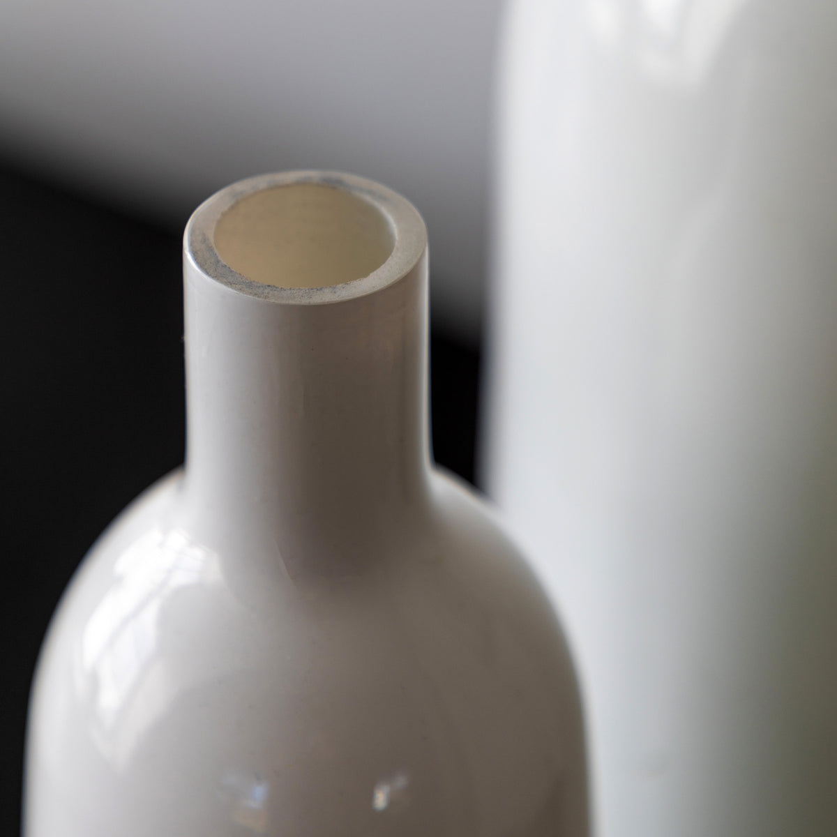 Gallery Direct Santo Glass Bottle Vase White - Small - image 3