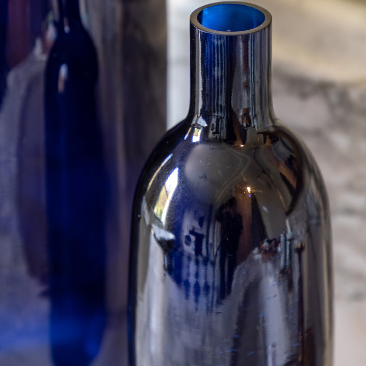 Gallery Direct Santo Glass Bottle Vase Ink - Small - image 3