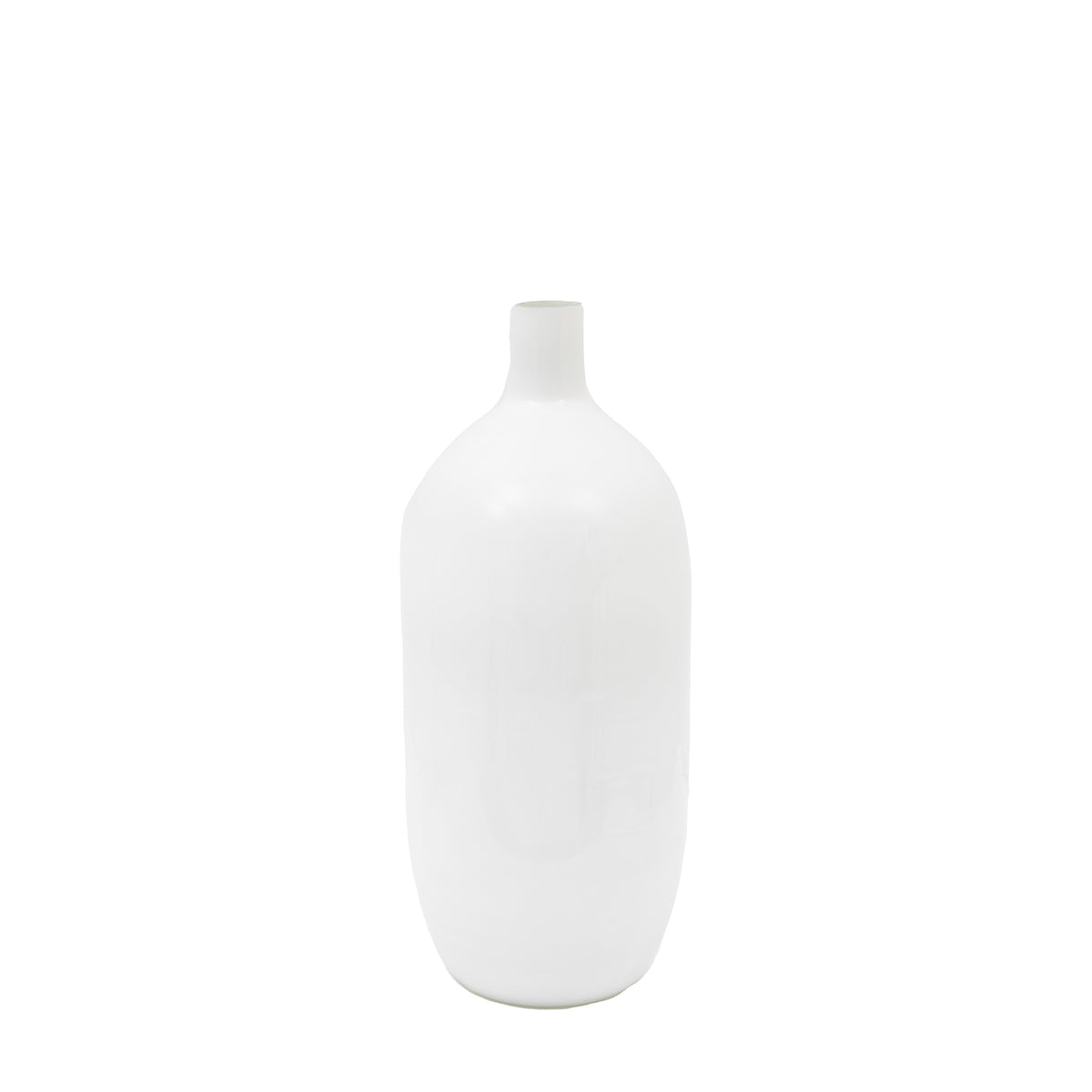 Gallery Direct Santo Glass Bottle Vase White - Large - image 2
