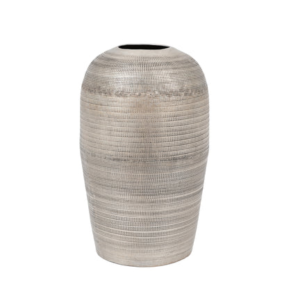 Gallery Direct Zahara Hammered Metal Vase Antique Silver - image 2