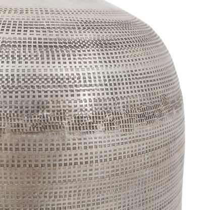 Gallery Direct Zahara Hammered Metal Vase Antique Silver - image 5