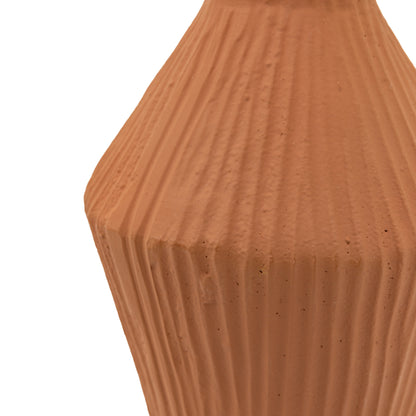 Gallery Direct Zahara Ribbed Cast Metal Vase Terracotta - image 6