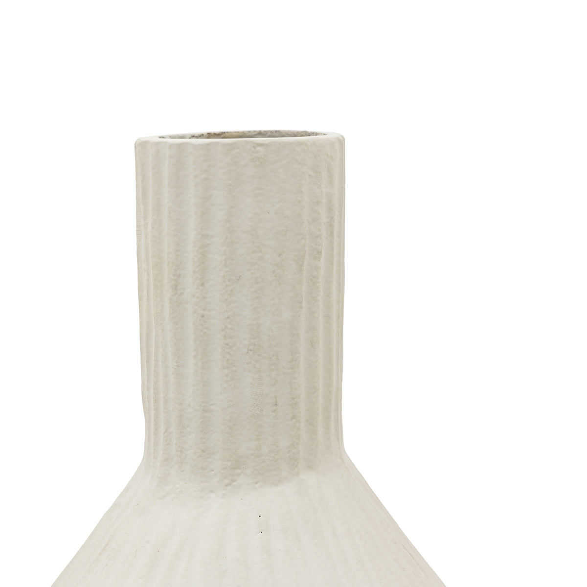 Gallery Direct Zahara Ribbed Cast Metal Vase Parchment - image 5
