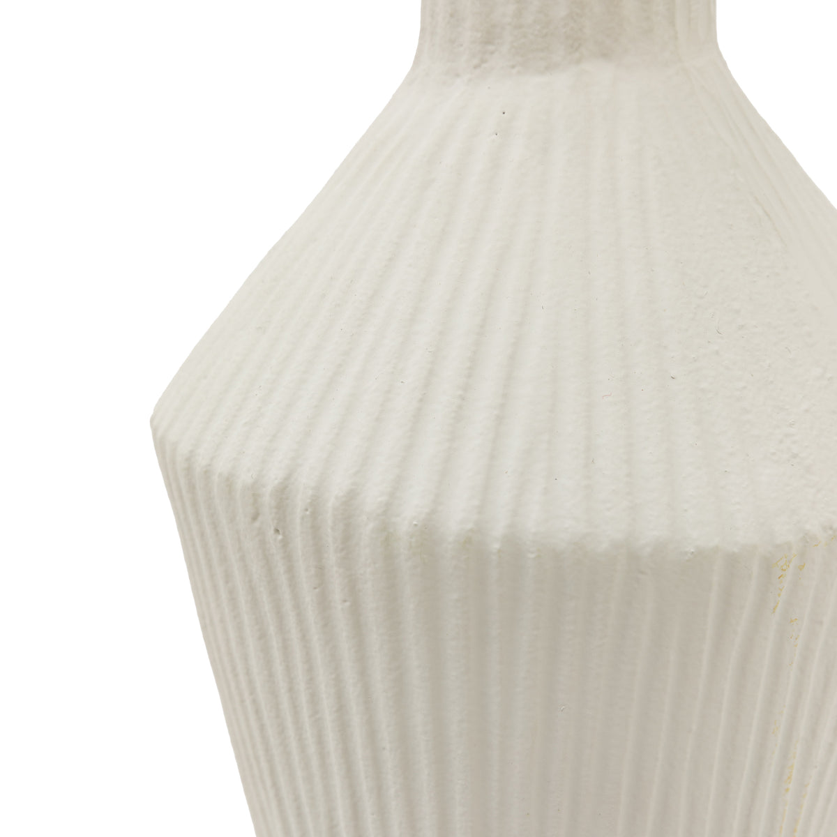 Gallery Direct Zahara Ribbed Cast Metal Vase Parchment - image 6