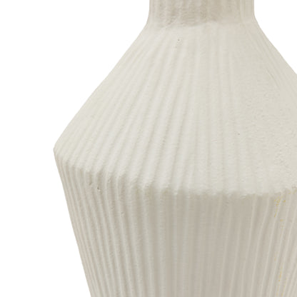 Gallery Direct Zahara Ribbed Cast Metal Vase Parchment - image 6