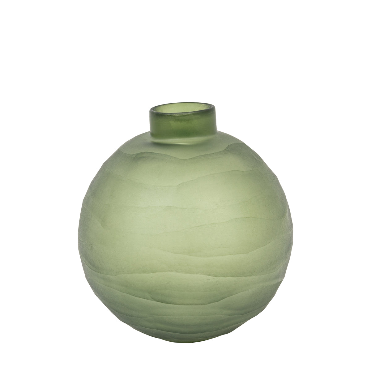 Gallery Direct Bevelled Glass Globe Vase Green - image 2