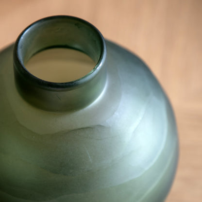 Gallery Direct Bevelled Glass Globe Vase Green - image 3