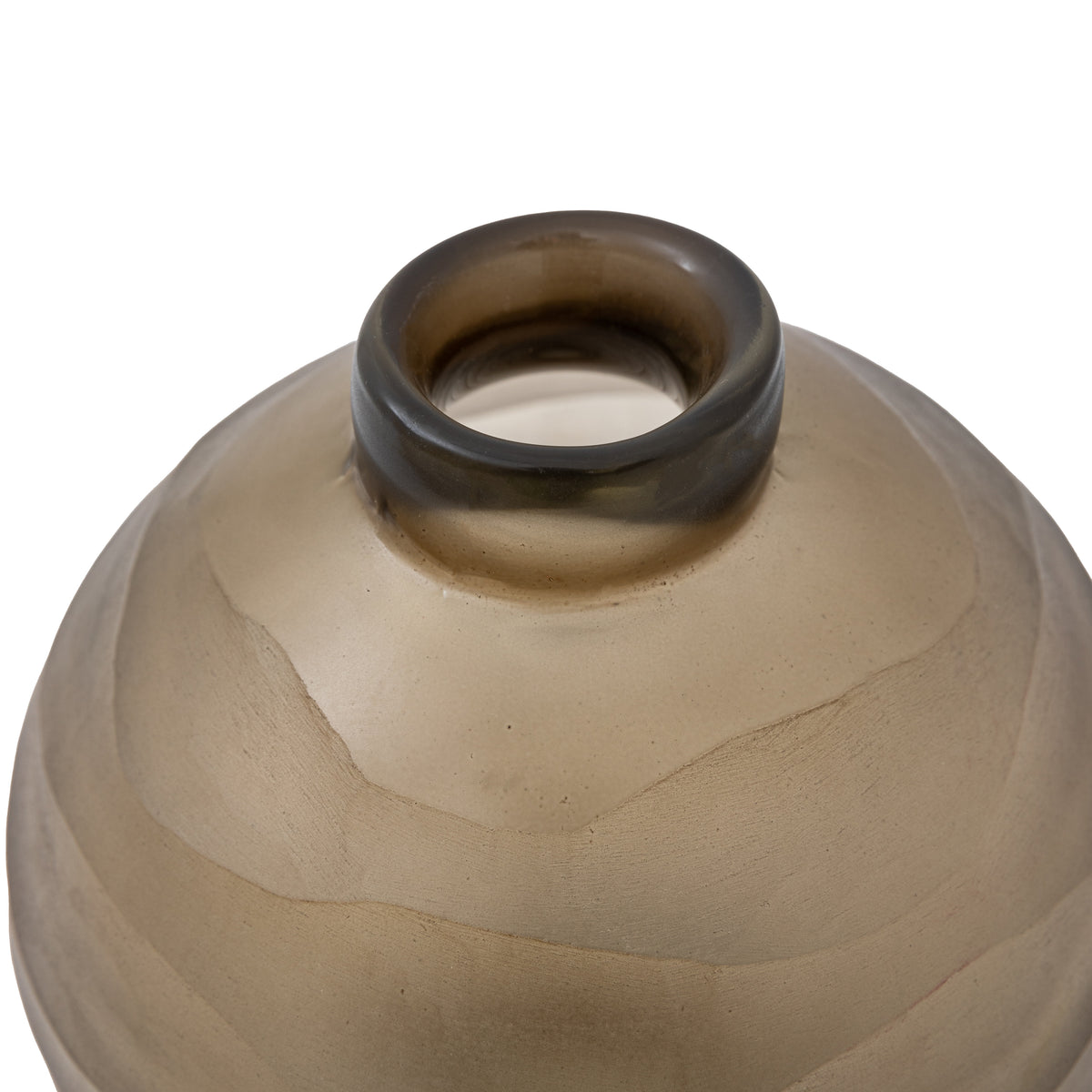Gallery Direct Bevelled Glass Globe Vase Smoke - image 5
