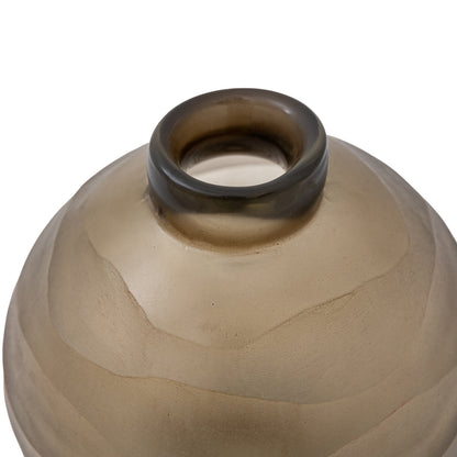 Gallery Direct Bevelled Glass Globe Vase Smoke - image 5