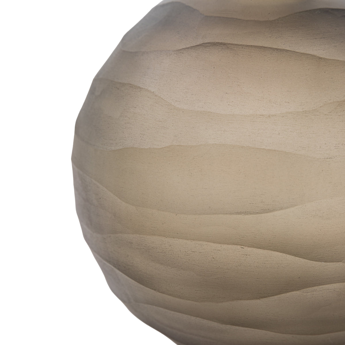 Gallery Direct Bevelled Glass Globe Vase Smoke - image 6