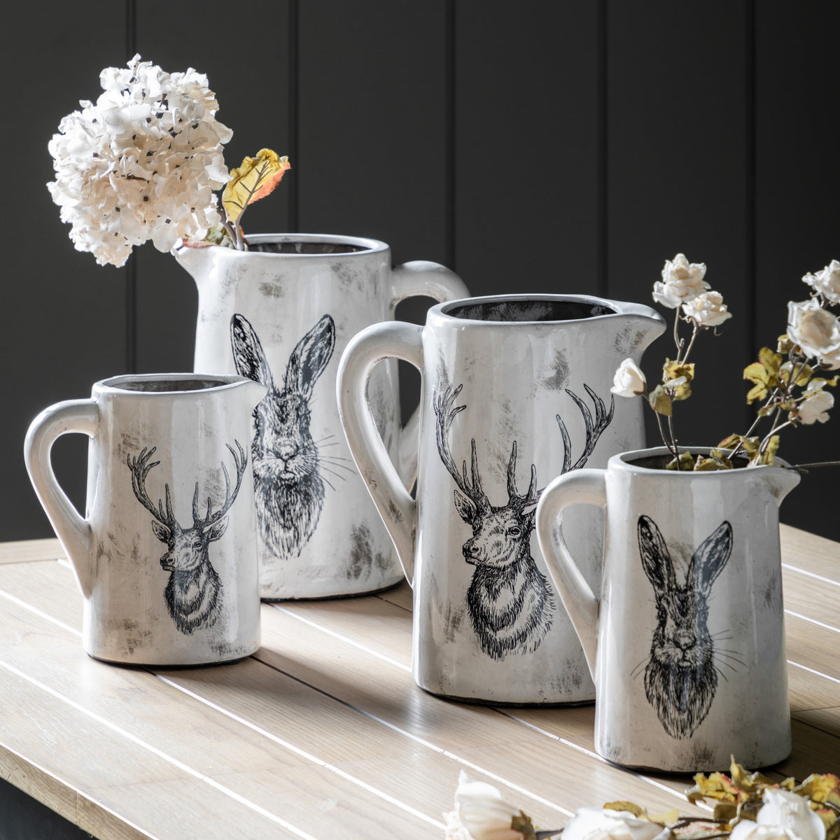 Gallery Direct Stag Pitcher Vase Large Distressed - image 5