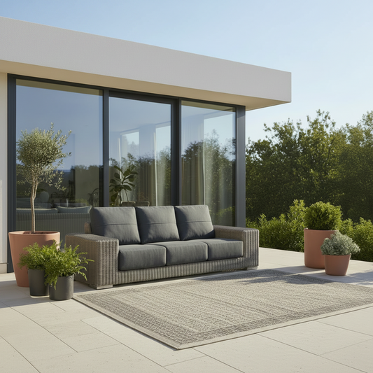 4 Seasons Outdoor Kingston 3 Seat Lounge Sofa in Pure Weave