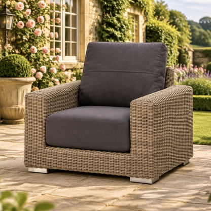 4 Seasons Outdoor Kingston Corner Set with 1 Armchair in Pure Weave