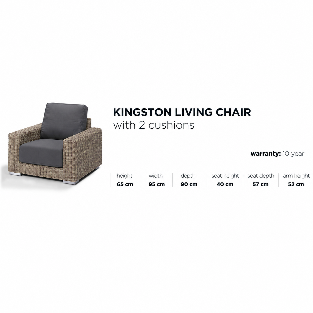 4 Seasons Outdoor Kingston Corner Set with 1 Armchair in Pure Weave