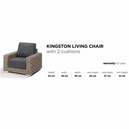 4 Seasons Outdoor Kingston Corner Set with 1 Armchair in Pure Weave