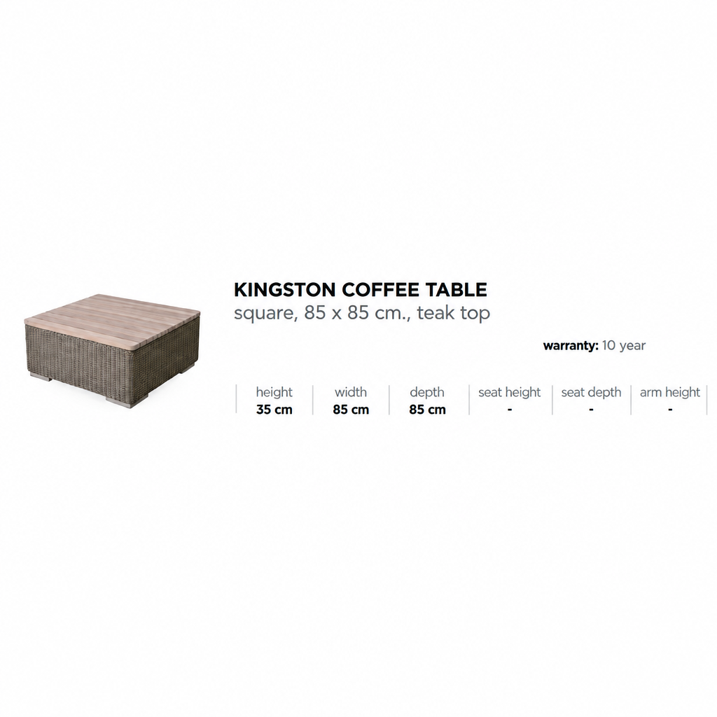 4 Seasons Outdoor Kingston Corner Set with Teak Coffee Table and 1 Armchair in Pure Weave
