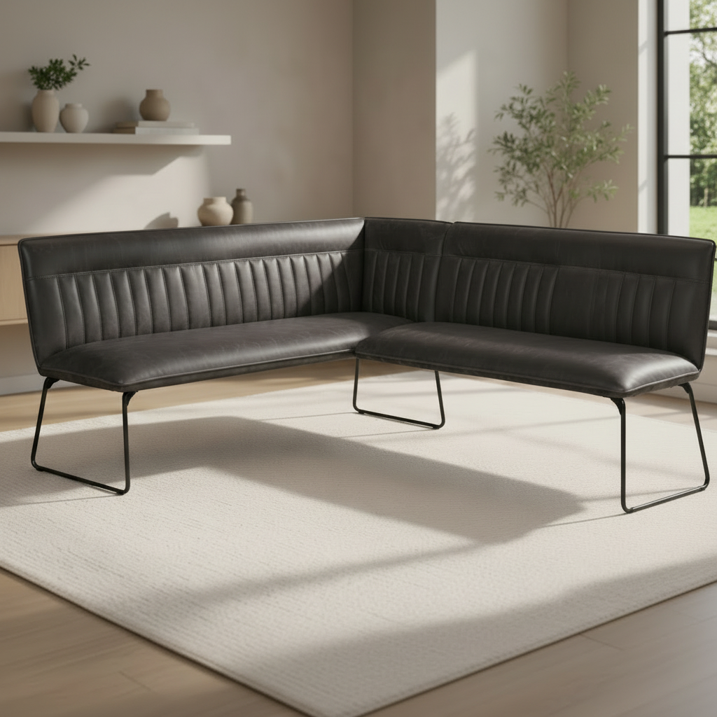 Baker Cooper Corner Bench Right in Grey