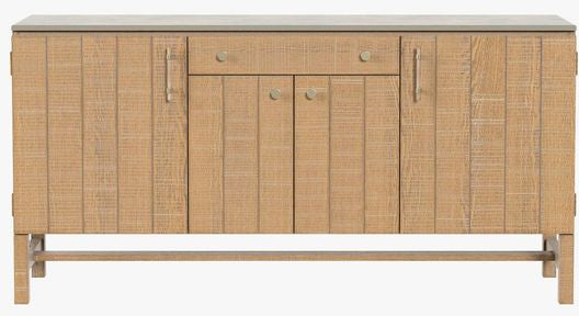 Laura Ashley Braystone solid oak 4 door 1 drawer sideboard with white washed effect finish
