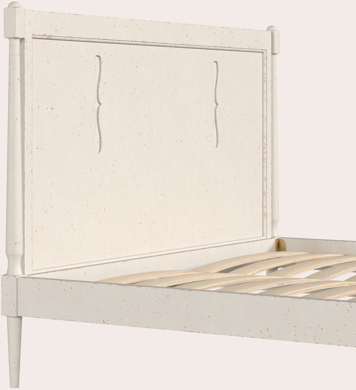 The Laura Ashley 5ft king size bed from the Annaside bedroom collection features a headboard with delicate vintage inspired detail 