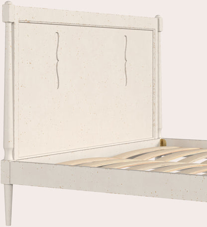 The Laura Ashley 5ft king size bed from the Annaside bedroom collection features a headboard with delicate vintage inspired detail 
