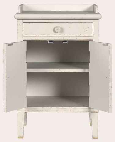 Laura Ashley Annaside Bedside Cabinet with 1 drawer and cabinet doors with shelves