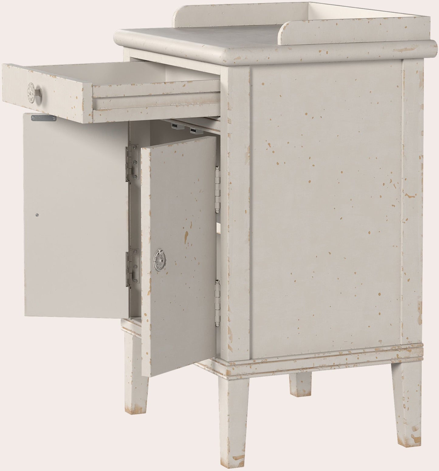 This Laura Ashley bedside cabinet from the Annaside collection features 1 drawer and 2 doors opening to inside shelving 